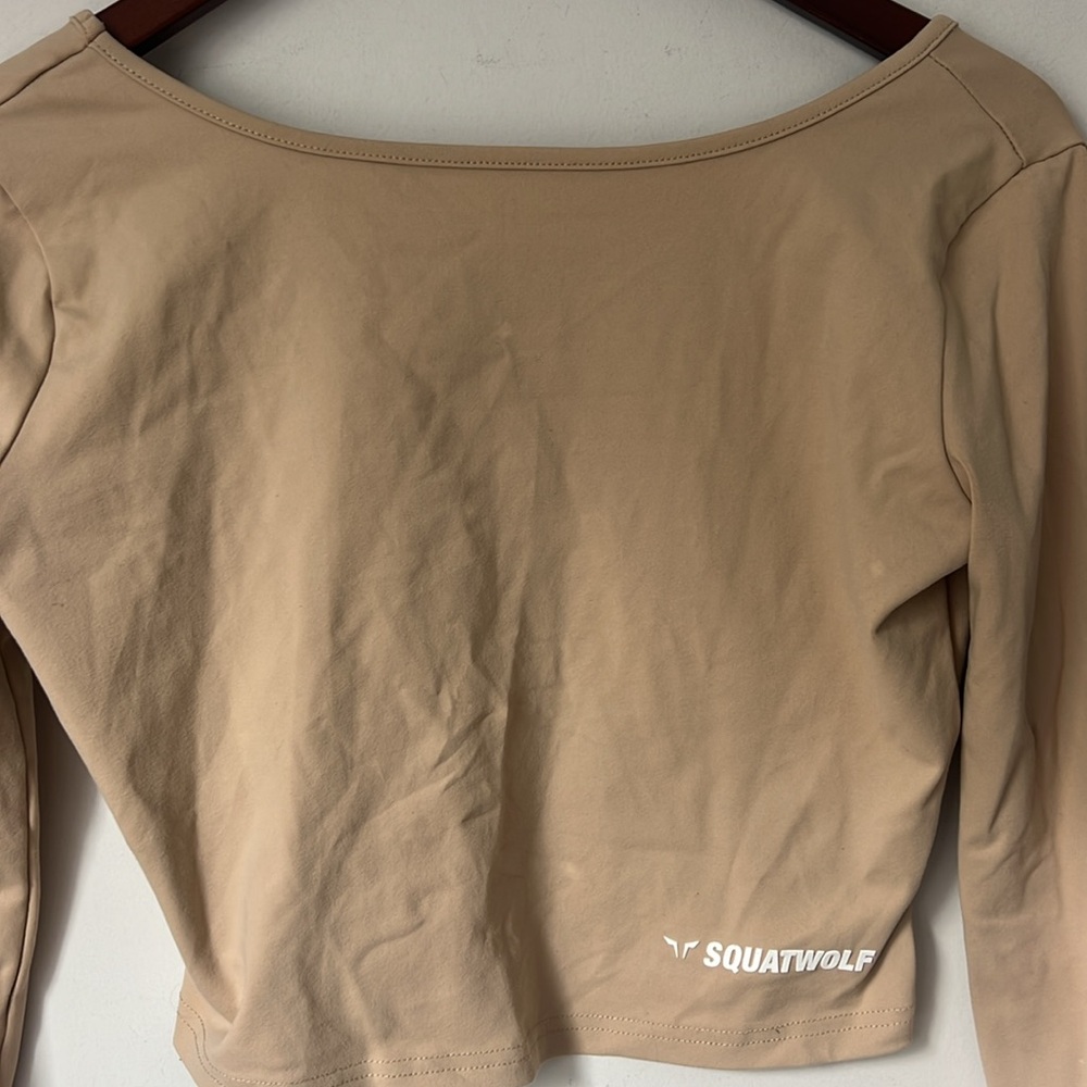 SQUATWOLF WOMENS AWARRIOR CROP TEE - BROWN size Medium ! - Picture 3 of 8